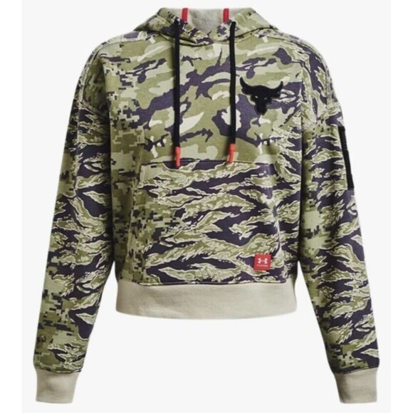 Under Armour Project Rock Veterans Day Hoodie Sweater Women’s‎ Size Small Camo - Picture 1 of 13